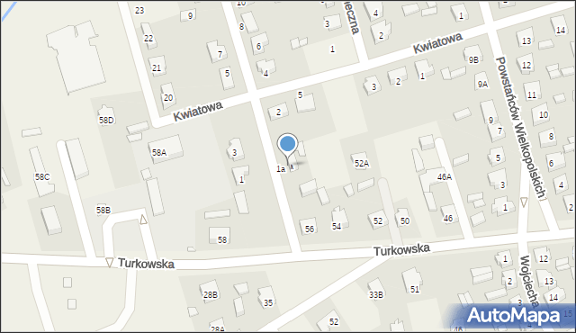 Brudzew, Wyszyńskiego Stefana, ks. kard., 2a, mapa Brudzew