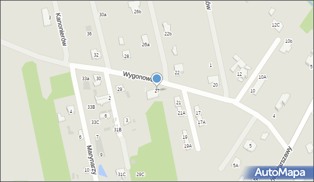 Brwinów, Wygonowa, 27, mapa Brwinów