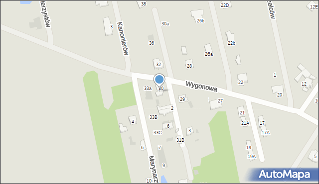 Brwinów, Wygonowa, 33, mapa Brwinów