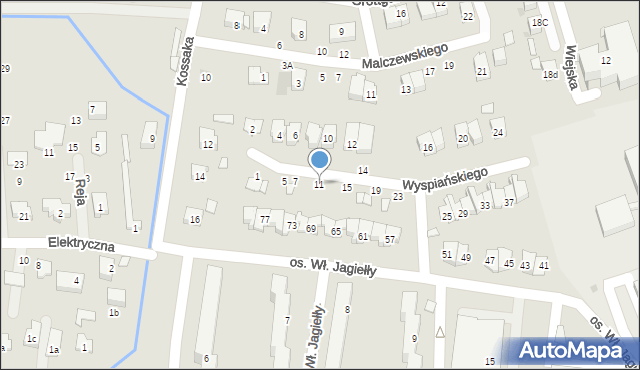 Brzesko, Wyspiańskiego Stanisława, 11, mapa Brzesko