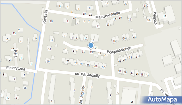 Brzesko, Wyspiańskiego Stanisława, 15, mapa Brzesko