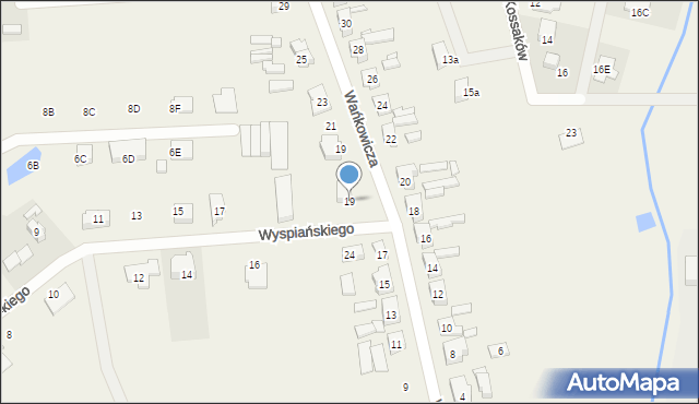 Brzezie k. Sulechowa, Wyspiańskiego Stanisława, 19, mapa Brzezie k. Sulechowa