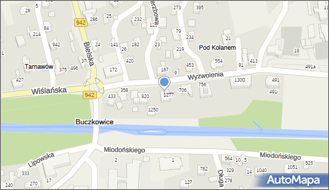 Buczkowice, Wyzwolenia, 8, mapa Buczkowice