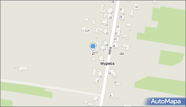 Bukowno, Wygiełza, 15, mapa Bukowno