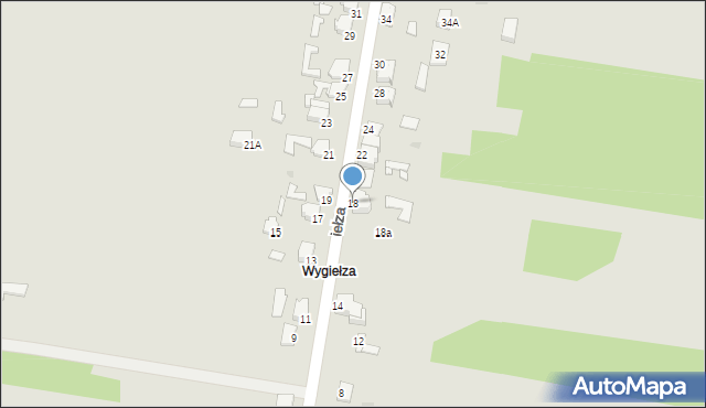 Bukowno, Wygiełza, 18, mapa Bukowno