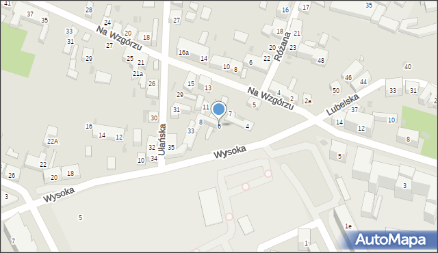 Bydgoszcz, Wysoka, 6, mapa Bydgoszczy