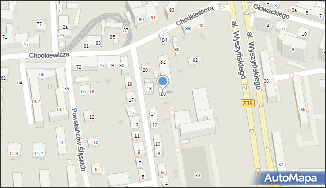 Bydgoszcz, Wybickiego Józefa, gen., 16, mapa Bydgoszczy