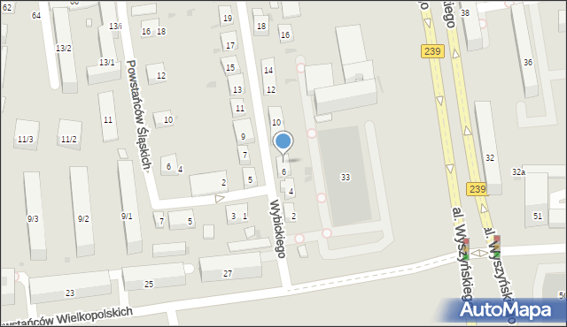 Bydgoszcz, Wybickiego Józefa, gen., 6a, mapa Bydgoszczy