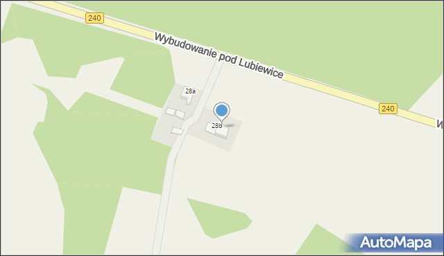 Bysław, Wybudowanie pod Lubiewice, 28c, mapa Bysław