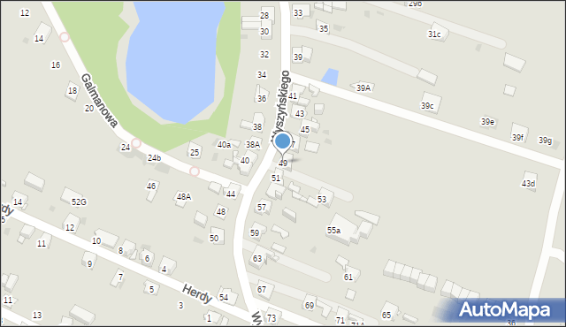 Bytom, Wyszyńskiego Stefana, ks. prym. kard., 49, mapa Bytomia