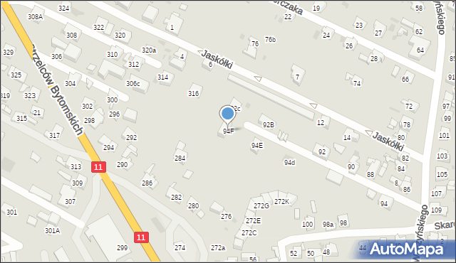 Bytom, Wyszyńskiego Stefana, ks. prym. kard., 94F, mapa Bytomia