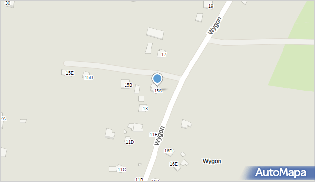 Chełm, Wygon, 15A, mapa Chełma
