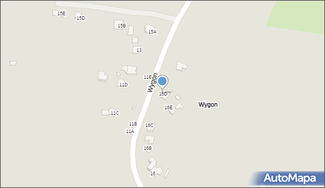 Chełm, Wygon, 16D, mapa Chełma