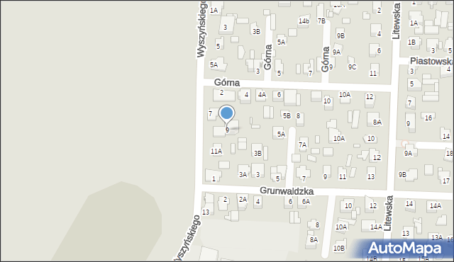 Chełm, Wyszyńskiego Stefana, ks. prym. kard., 9, mapa Chełma