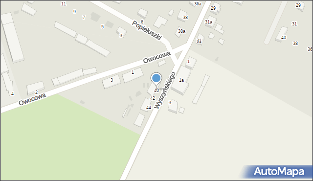 Chełmża, Wyszyńskiego Stefana, ks. kard., 40, mapa Chełmża