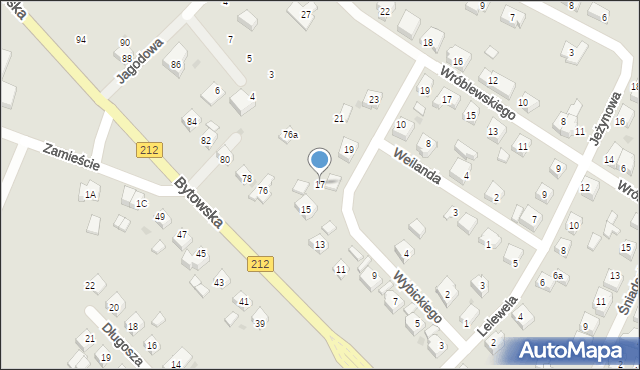 Chojnice, Wybickiego Józefa, gen., 17, mapa Chojnic