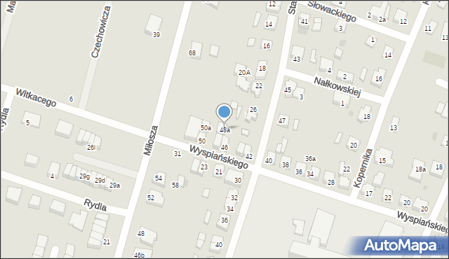 Chojnice, Wyspiańskiego Stanisława, 48a, mapa Chojnic