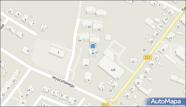 Chojnice, Wyszyńskiego Stefana, ks. kard., 4b, mapa Chojnic