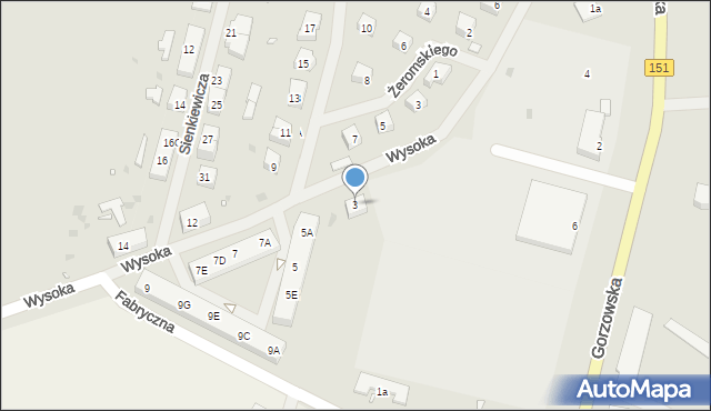 Choszczno, Wysoka, 3, mapa Choszczno