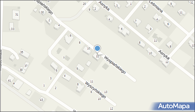 Chwaszczyno, Wyspiańskiego Stanisława, 12, mapa Chwaszczyno