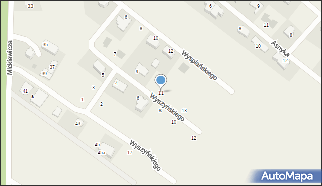 Chwaszczyno, Wyszyńskiego Stefana, ks. kard., 11, mapa Chwaszczyno