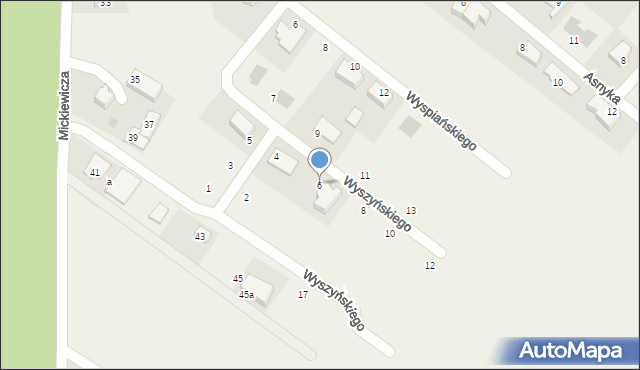 Chwaszczyno, Wyszyńskiego Stefana, ks. kard., 6, mapa Chwaszczyno