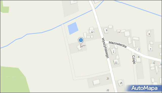 Cięciwa, Wyszyńskiego Stefana, ks. kard., 14, mapa Cięciwa