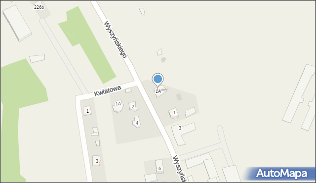 Cięciwa, Wyszyńskiego Stefana, ks. kard., 1A, mapa Cięciwa