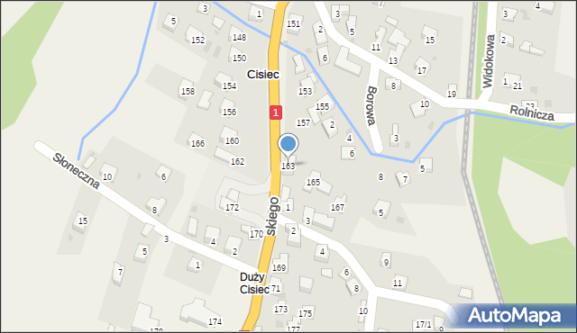 Cisiec, Wyszyńskiego Stefana, ks. prym. kard., 163, mapa Cisiec