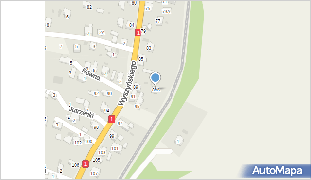 Cisiec, Wyszyńskiego Stefana, ks. prym. kard., 89A, mapa Cisiec