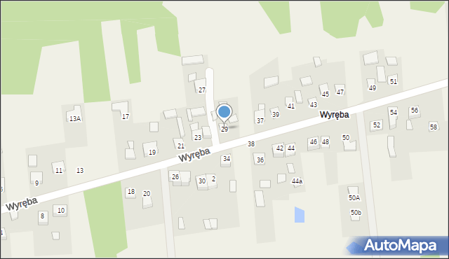 Ćmińsk, Wyręba, 29, mapa Ćmińsk