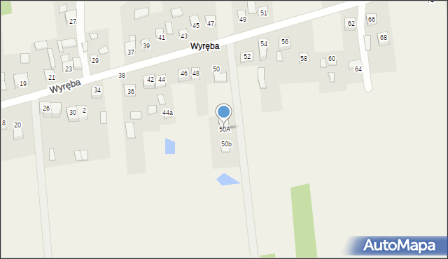 Ćmińsk, Wyręba, 50A, mapa Ćmińsk