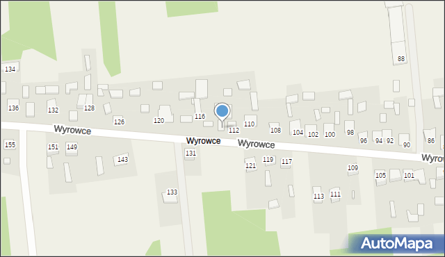 Ćmińsk, Wyrowce, 114, mapa Ćmińsk