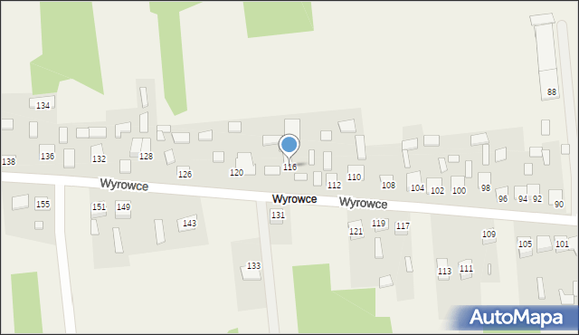 Ćmińsk, Wyrowce, 116, mapa Ćmińsk