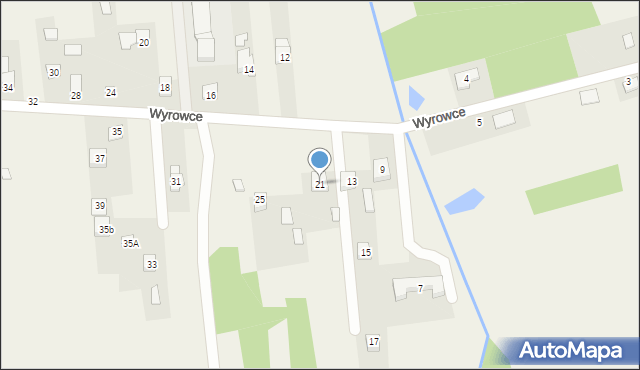 Ćmińsk, Wyrowce, 21, mapa Ćmińsk