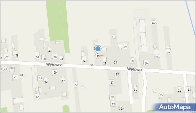 Ćmińsk, Wyrowce, 30, mapa Ćmińsk