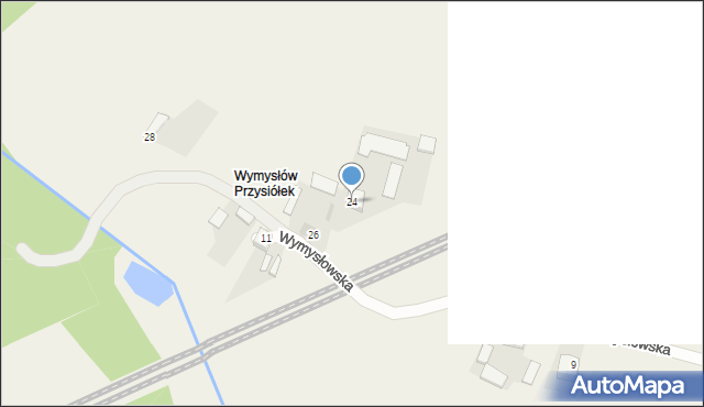 Czarnca, Wymysłowska, 24, mapa Czarnca