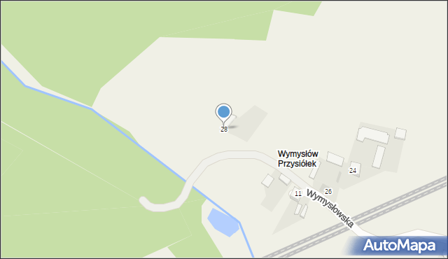 Czarnca, Wymysłowska, 28, mapa Czarnca