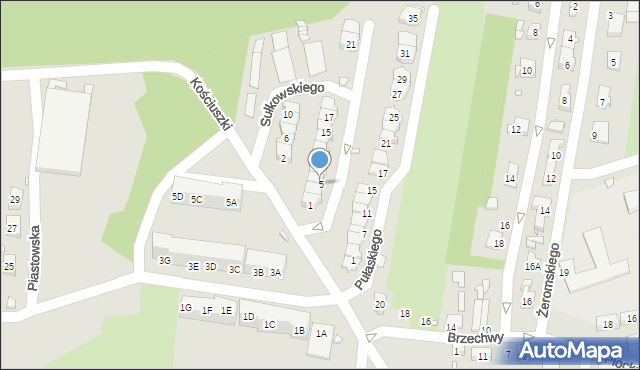 Czeladź, Wybickiego Józefa, gen., 5, mapa Czeladź