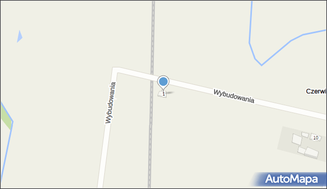 Czerwińsk, Wybudowania, 1, mapa Czerwińsk