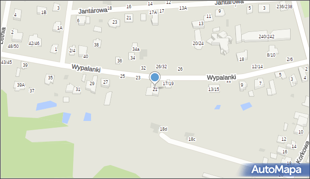 Częstochowa, Wypalanki, 21, mapa Częstochowy