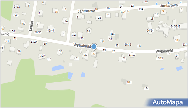 Częstochowa, Wypalanki, 27, mapa Częstochowy