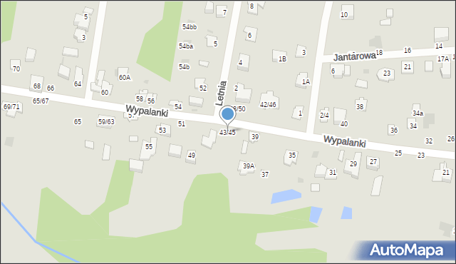 Częstochowa, Wypalanki, 43/45, mapa Częstochowy