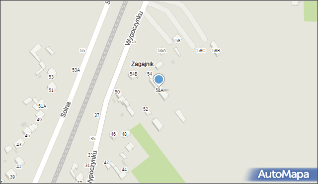 Częstochowa, Wypoczynku, 54A, mapa Częstochowy