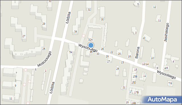 Częstochowa, Wysockiego Piotra, 35, mapa Częstochowy