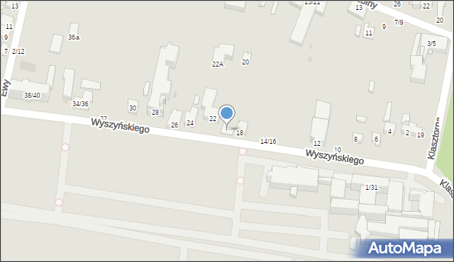 Częstochowa, Wyszyńskiego Stefana, ks. kard., 20, mapa Częstochowy