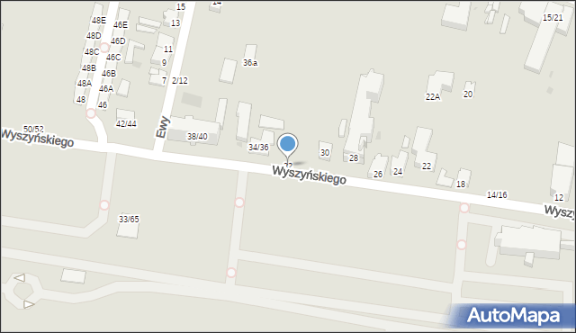 Częstochowa, Wyszyńskiego Stefana, ks. kard., 32, mapa Częstochowy