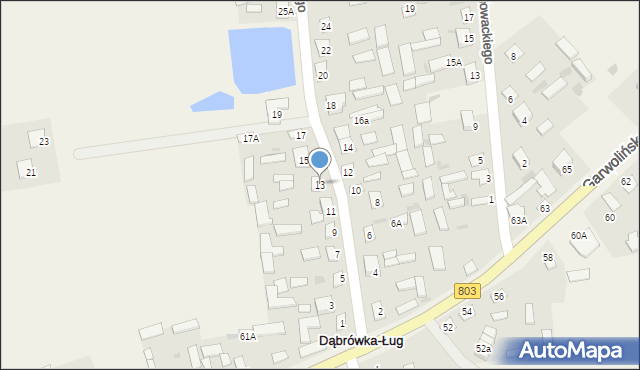 Dąbrówka-Ług, Wyszyńskiego Stefana, ks. prym. kard., 13, mapa Dąbrówka-Ług