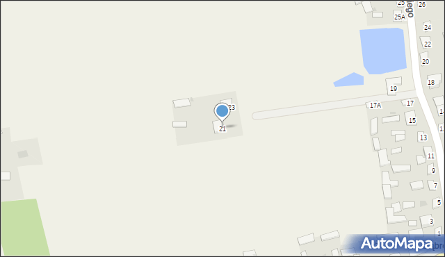 Dąbrówka-Ług, Wyszyńskiego Stefana, ks. prym. kard., 21, mapa Dąbrówka-Ług