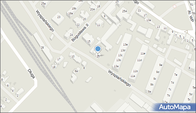 Darłowo, Wyspiańskiego Stanisława, 15, mapa Darłowo